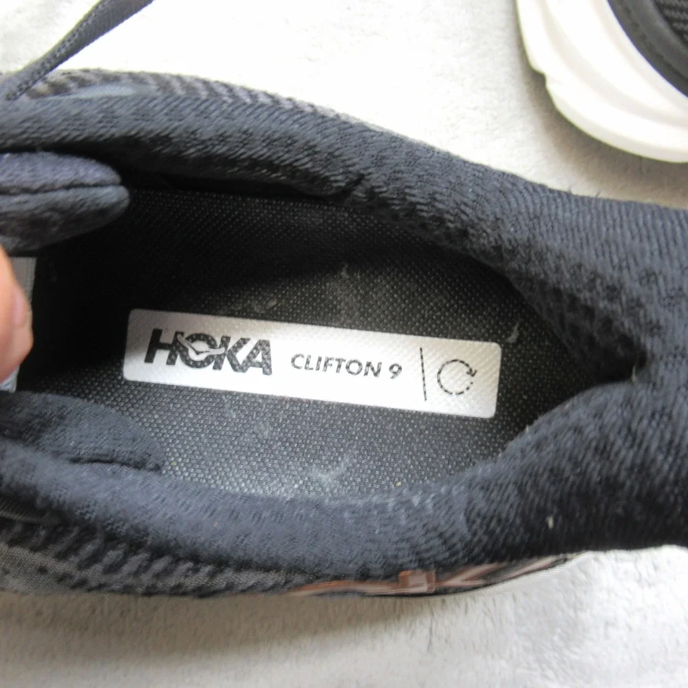 Hoka Womens Shoes 8.5 B Black Clifton 9 Cushioned Lightweight Running Athletic - Picture 5 of 13